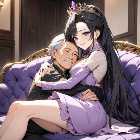 The woman who is the queen of the Kingdom both physically and mentally loves each other by hugging and kissing on a gorgeous sofa with beautiful black hair, Kocho Shinobu, who has pledged absolute loyalty and love to the old man of the great king, supports...