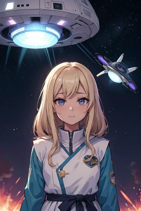 Shōjo
UFO !! Abduction ！！
UFO!! Implants！！
UFO!! alien！！
UFO！！ I saw it again ！！
 Strange Beams Cutting Through the Sky
The speed of instantaneous moving light
It disappeared before I screamed
UAP ? 宇宙人ですか
謎のサイン残してくる
科学を越えた無限の謎
答えはまだ見えない
 Ventura Space Peo...