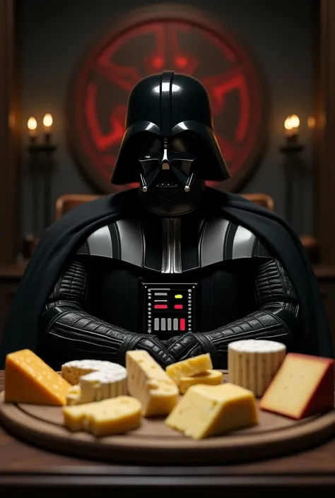 Dark Vader eating cheeses 