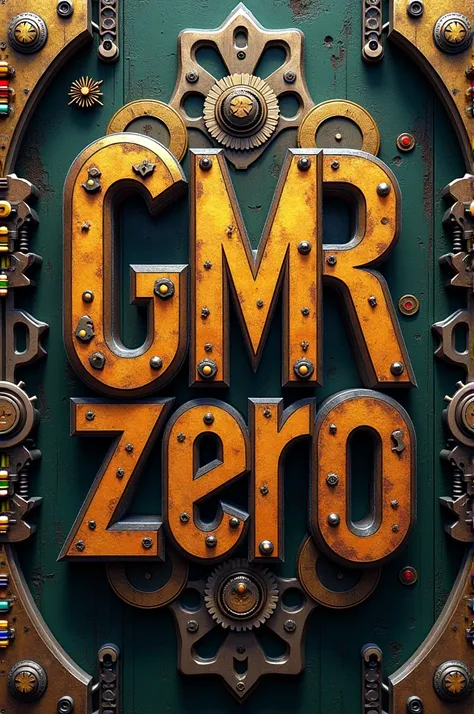 GMRzero word written in futuristic Steampunk art 