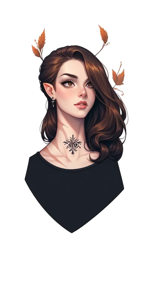 1girl, rpg character, l0g0, neck tattoo:1.5, sexy, simple background, a highly detailed, best quality, rpg style, conceptual art...