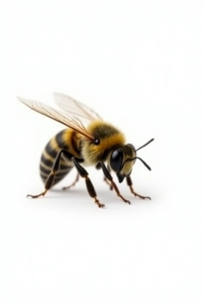 full body bee with white background