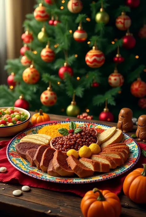 Venezuelan Christmas plate,Christmas tree