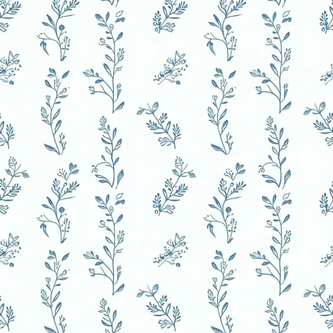 The white back , More Herbal Patterns ,  Herbal Color Blue ,  botanical pattern  , Leaf pattern, Dark