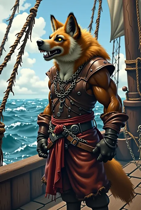 Anthro hyena pirate not a captain 