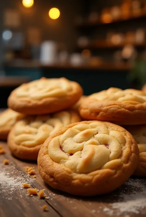 Photos or videos of cookies displayed at the café, with the café’s branding included.