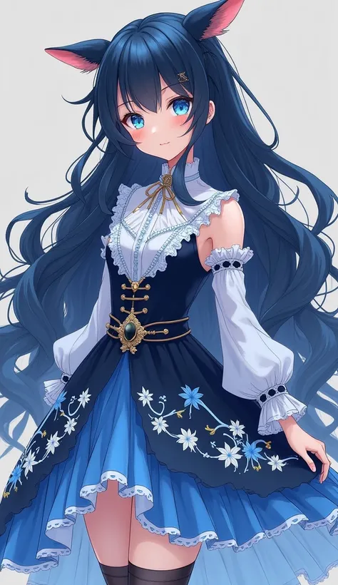 Anime sexy girl, full body, wearingThe image you sent is a beautiful piece of anime fashion design. It showcases a stunning dress with intricate details and a flowing design. Heres a breakdown of the key elements:
Overall Design:
 * The dress features a un...