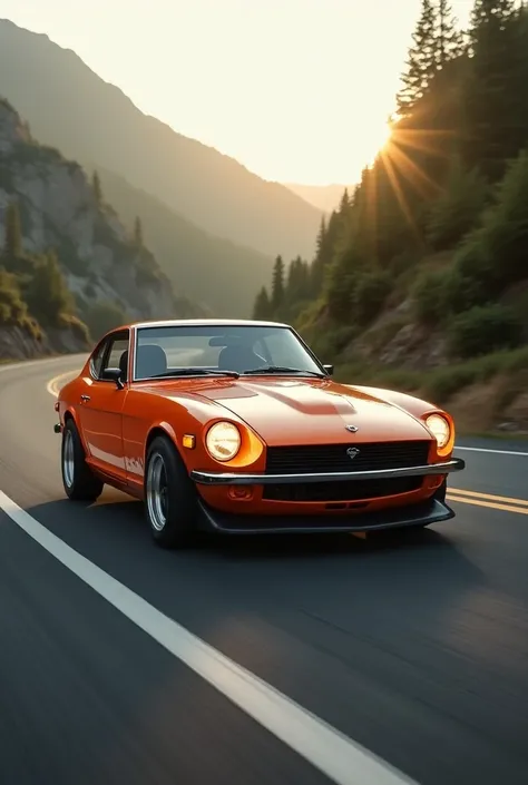 Datsun 120 color orange with sr20 engine

