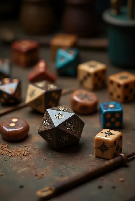 Picture of some dice from a workshop
