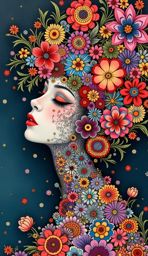 official art, unity 8k wallpaper, ultra detailed, beautiful and aesthetic, masterpiece, best quality, chinese style, (zentangle, mandala, tangle, entangle), ecstasy of flower, 1girl, extremely detailed, dynamic angle, cowboyshot, the most beautiful form of...