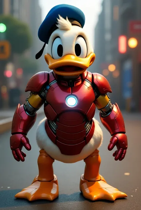 Donald Duck in Iron Mans clothing 