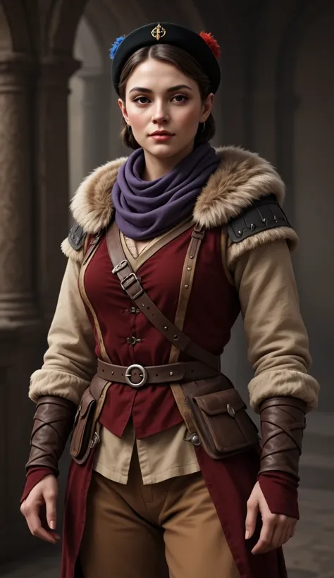  Realistic female 3D characters — ( has a height from head to boots )  15-16 centuries - the noble young beauty of the Spanish soldier Captain Allatrista of the 15th and 16th centuries.  With short, neatly styled hair .   Beautiful noble face with freckles...