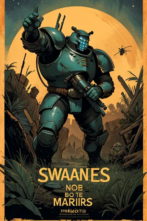 Space Marines, swamps and cockroaches, movie poster