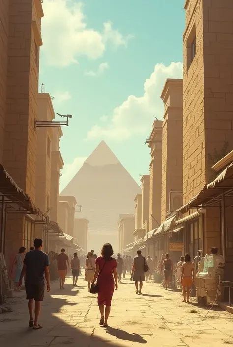 I want a picture that describes the tourism crisis in Egypt that started from 2014 to 2024