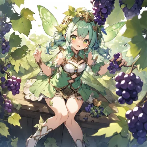 Fairy and grapes.