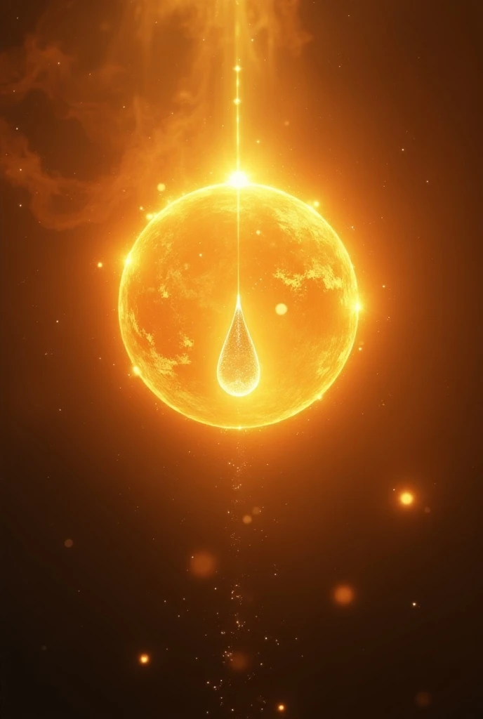 Drop of light in a divine sun 