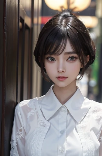 ​masterpiece, 1 beautiful girl, A detailed eye, Swollen eyes, top-quality, 超A high resolution, (reality: 1.4),  movie lights from the waist, japanes, Trendy Korean Cosmetics、a asian beauty, very extremely beautiful, Beautiful skins, A slender, Forward-faci...