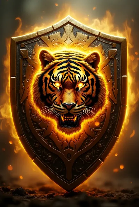  Team shield with a tiger, Yellow light