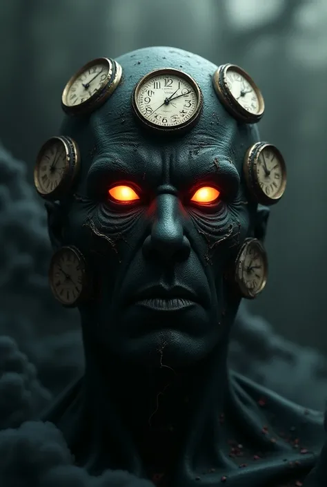  Demon Mask with 8 Clocks 