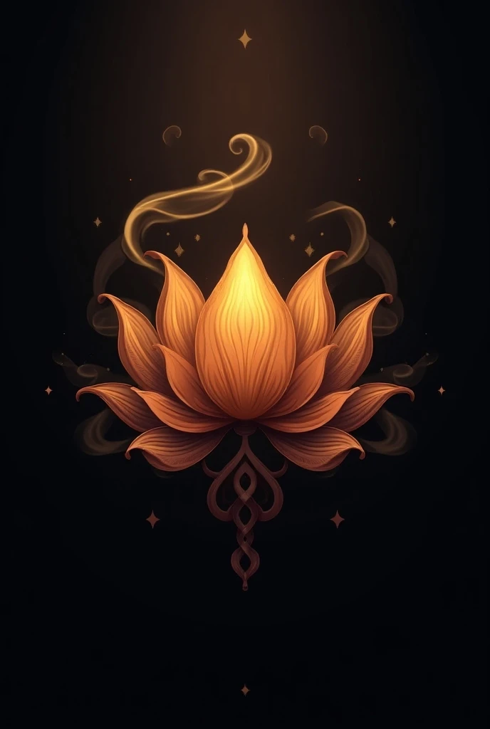 Create a logo for my Royal Lotus tobacco shop , The image must have smoke and a pod