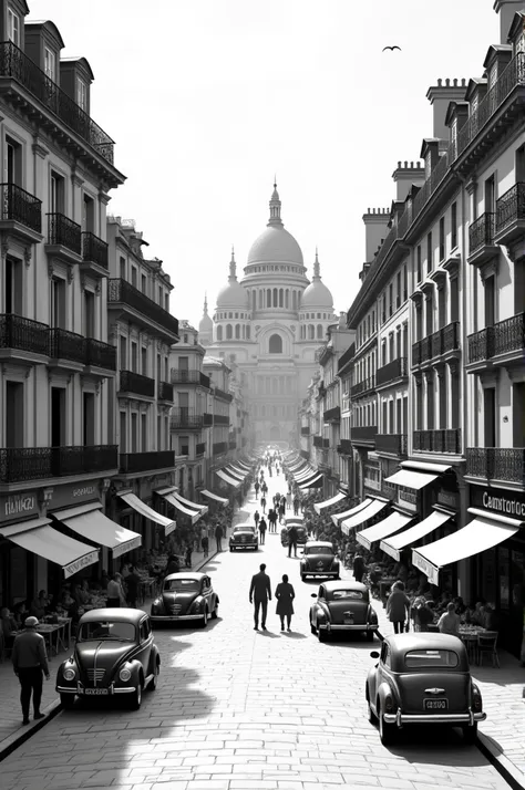 I need a black and white image to trace the boulevard Montmartre 