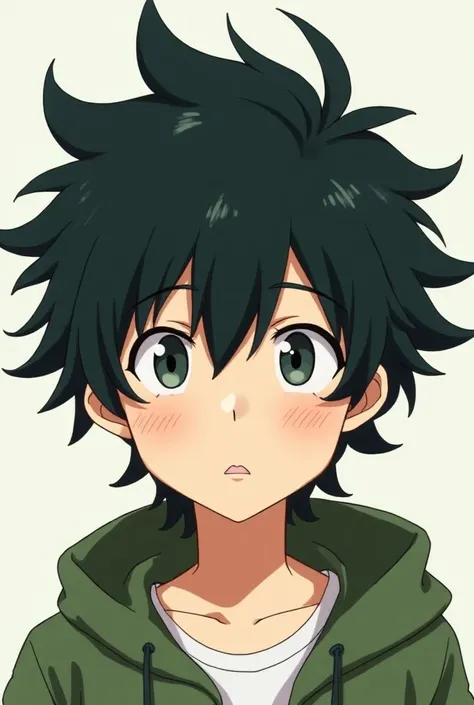 The hair that is a little more messy than is similar to Deku in that regard