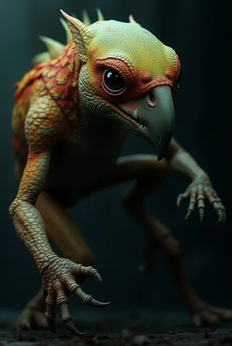 Image 9.16 a hybrid fusion of a parrot and a gecko monstrous hybrid fusion 