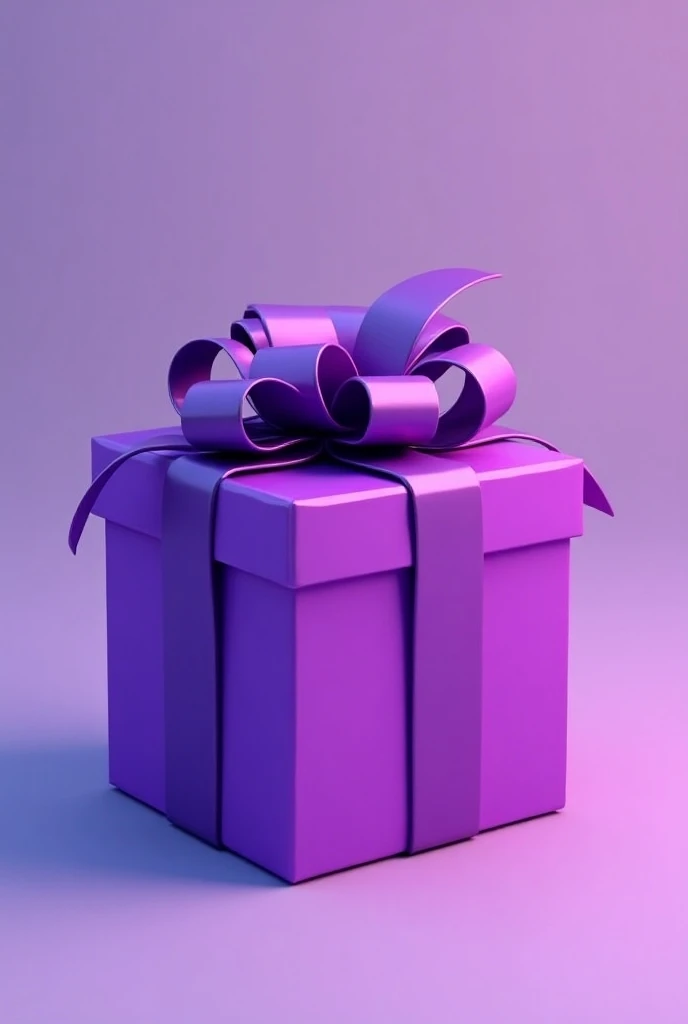 Create a purple gift box with open bow with the twitch logo
