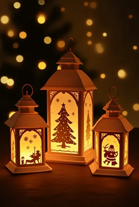 Christmas silhouettes for lanterns