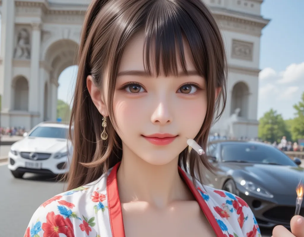 japanese girl、 small breasts、petite、slim、,wavy bob cut, short ponytail, beautiful girls,age 15,,,idol,long hair,  short hair, , ...