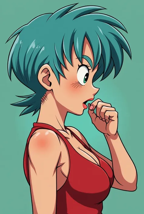 Bulma from Dragon Ball Z sucking cock