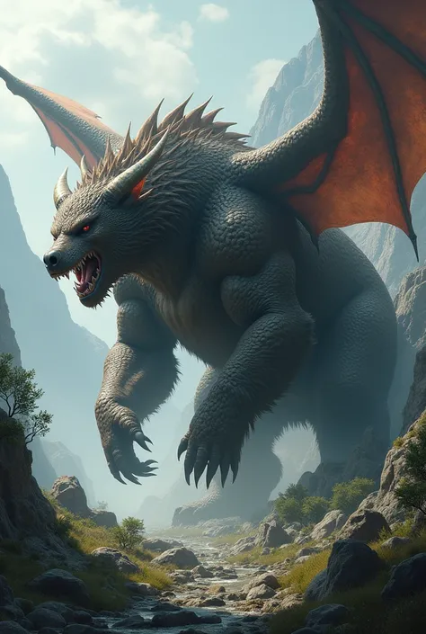 Dragon mixed with a bear