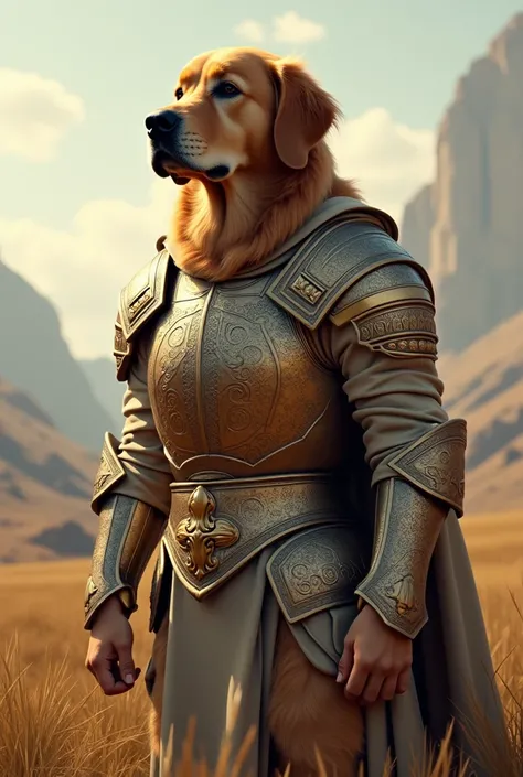 Raise a female Golden dog with armor