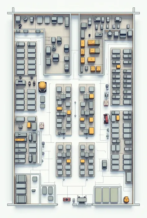 Next,  I present a detailed layout design for TechGlow Distributors ,  taking into account specific process information ,  products and storage volumes ,  that optimizes workflow to achieve efficiency and precision objectives.

 Proposed layout for TechGlo...