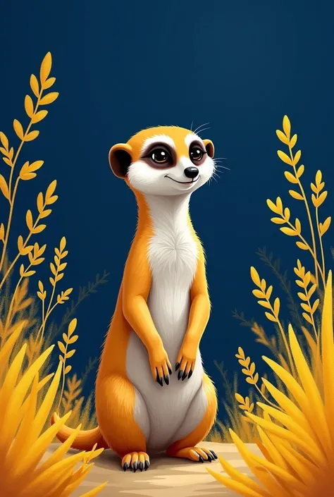 Meerkat yellow navy blue themed