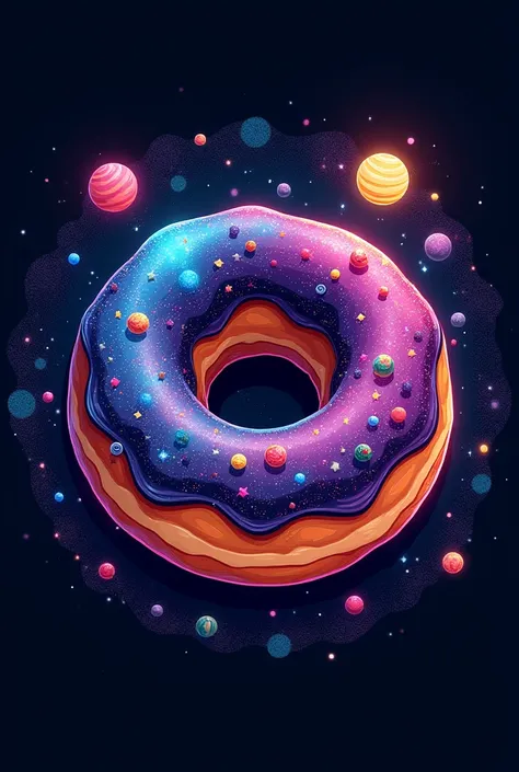 Space Donut label
