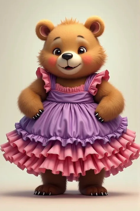 Papa bear in miniature dress