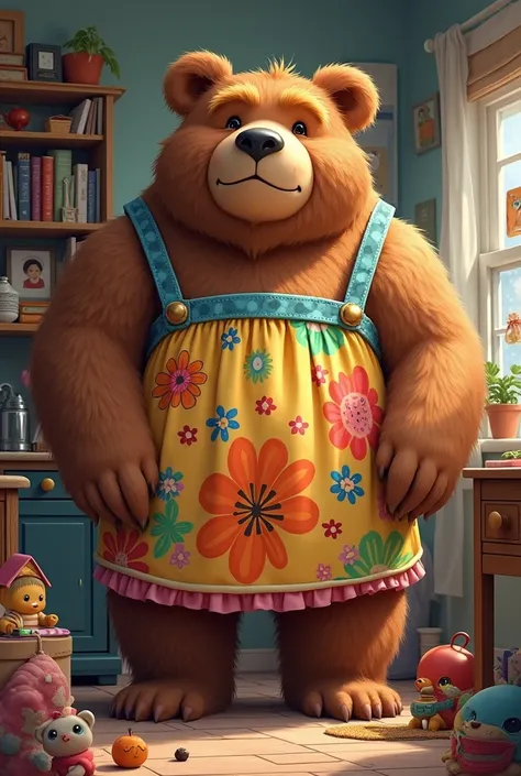 Papa Bear in big family dress 