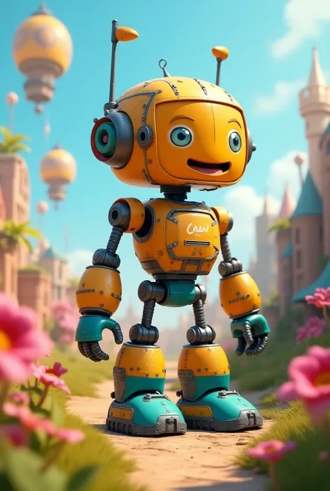 Big cute wild robot movie Pixar image 
