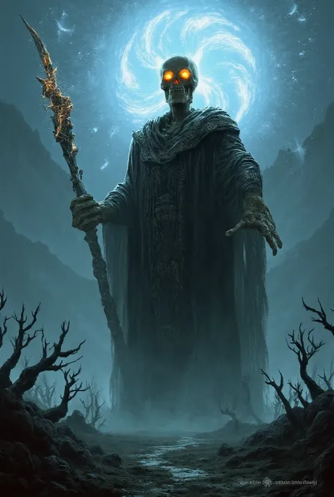 A skeleton mage