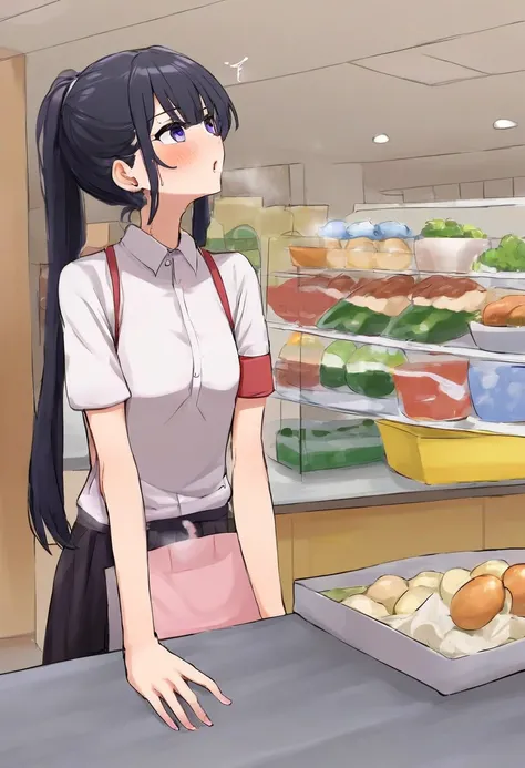  hard working , skinny supermarket girl ,  anime and college girl