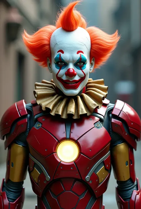 It the clown in the Iron Man suit with the colors of it
