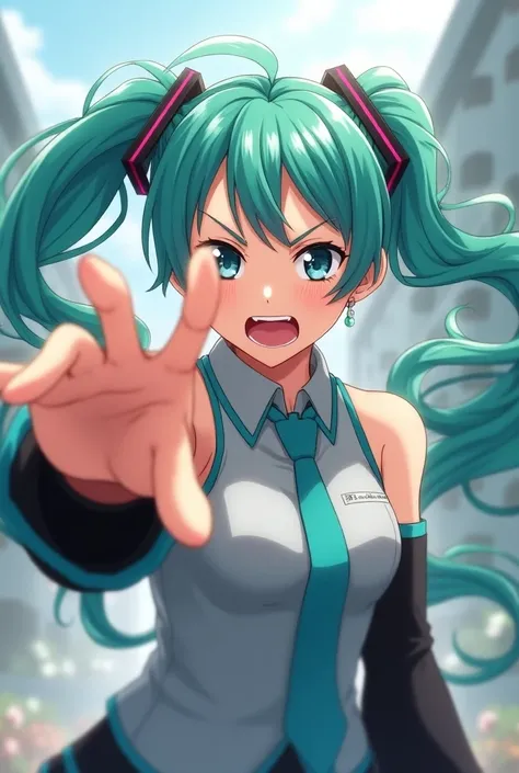 Hatsune Miku about to slap you