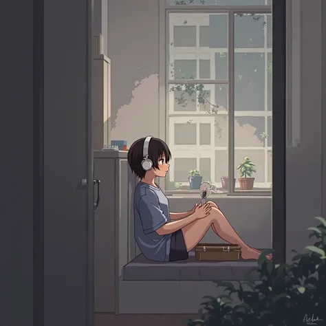 lofi ambient listening to music, anime