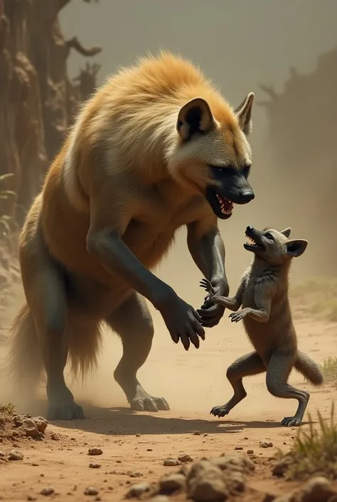 Hyena vs small hyena