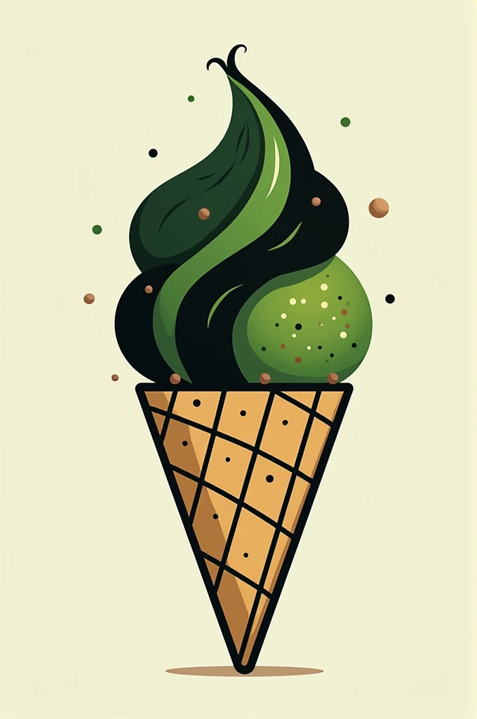 I have a vegetable ice cream business combined with fruit . , so I would like you to give me a striking name for my business and a striking logo, preferably black with gold and green