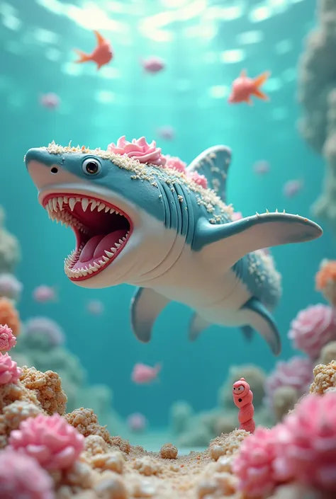 Shark fused with cake describes its powers 