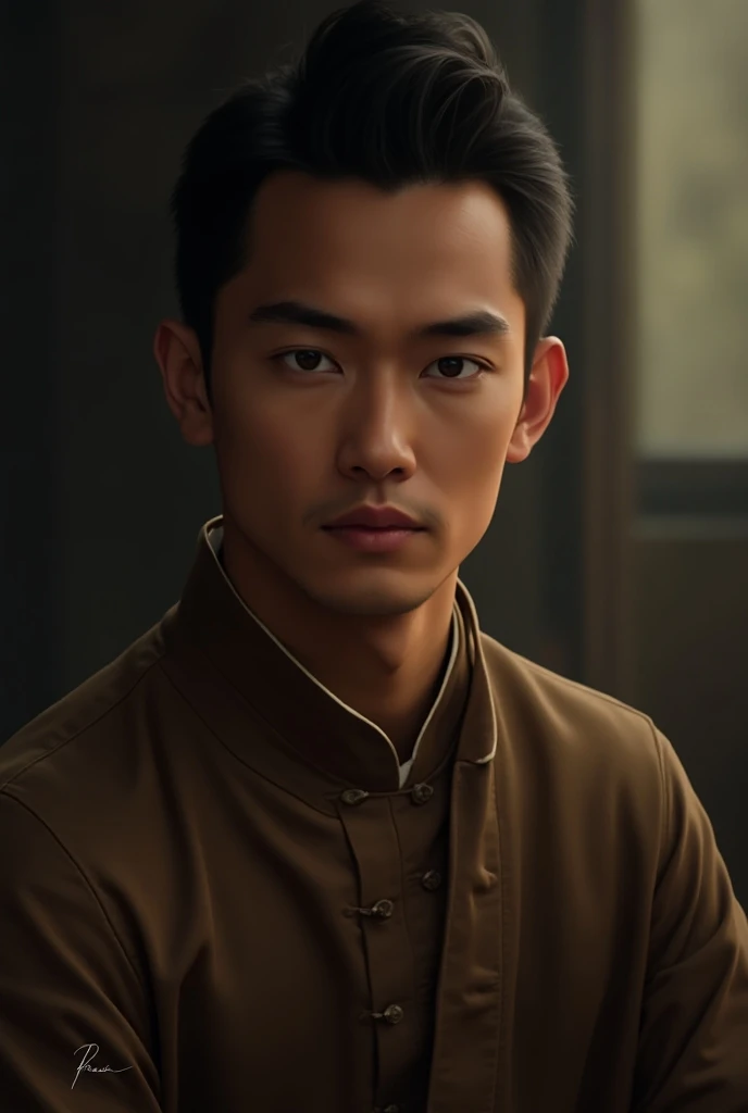 handsome male character in Malay literary gem drama Malay nation face only