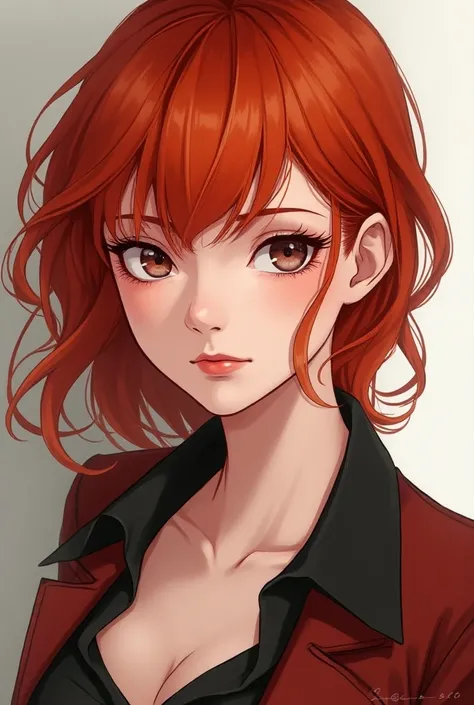 Painted redhead white babe cool style Mature 
Anime