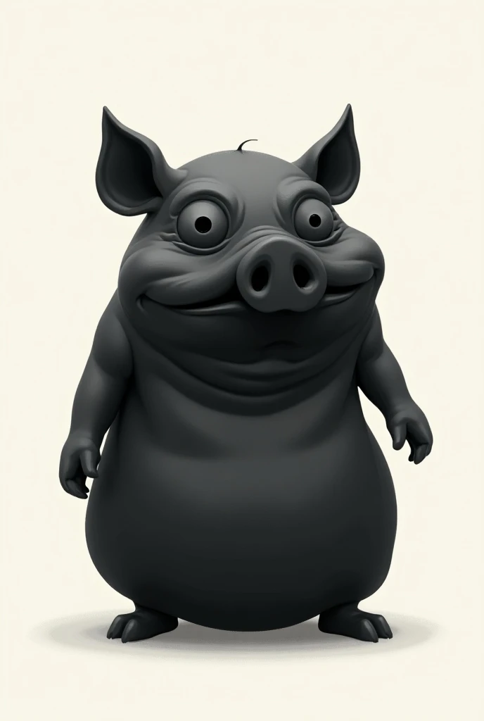 black pig 　Icon Style　 deformed